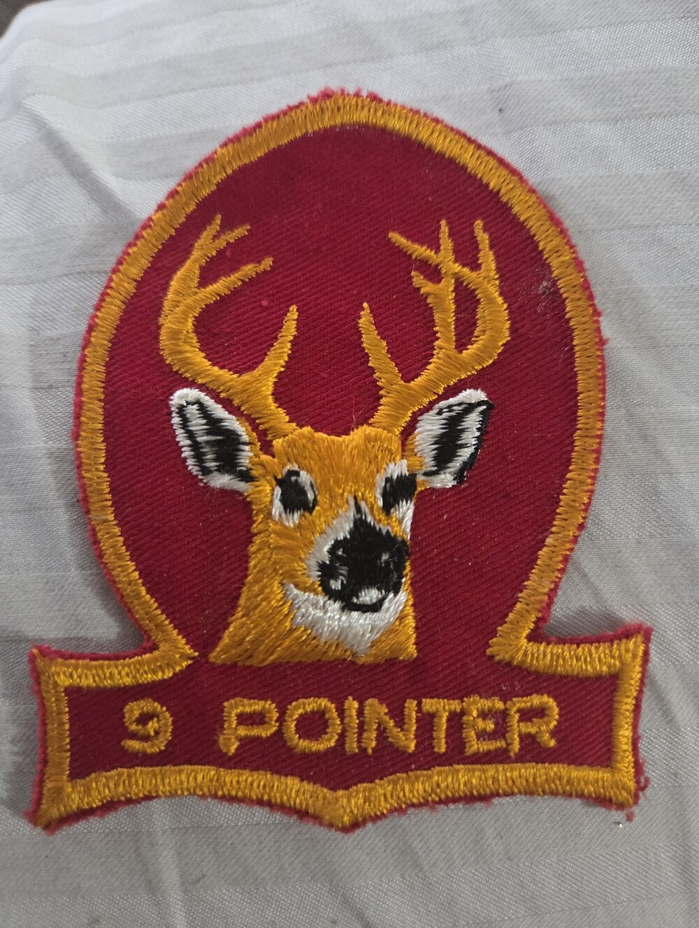 Vintage 9 Pointer Deer Patch Successful Trophy Deer Hunter Patch Hunting
